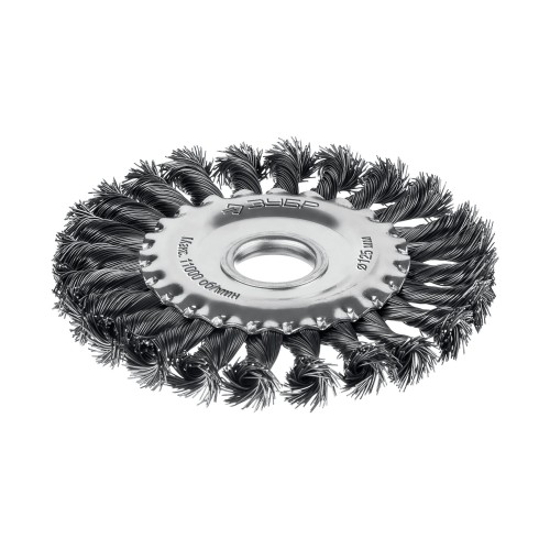 ЗУБР 125х22 мм, щетка дисковая для УШМ, жгутированная стальная проволока 0.5 мм, посад. 22 мм (35170-125)