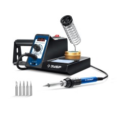 ЗУБР ПС-60Ц, 9-в-1, 90 - 480°C, 60 Вт, цифровая паяльная станция (55333)