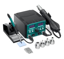 KRAFTOOL KR-75, 2-в-1 100-480°С 750 Вт, Ремонтная паяльная станция (55340)