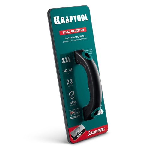 KRAFTOOL TILE BEATER, 355х146 мм, плиточный молоток (прижим) обрезиненный со стальным сердечником (33261)