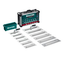 KRAFTOOL 280х115 мм (6шт) - 480х130 мм (6шт), набор нержавеющих гребенок со сменной 2к ручкой, в пластиковом кейсе (33268-H12)