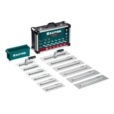 KRAFTOOL 280х115 мм (6шт) - 480х130 мм (6шт), набор нержавеющих гребенок со сменной 2к ручкой, в пластиковом кейсе (33268-H12)