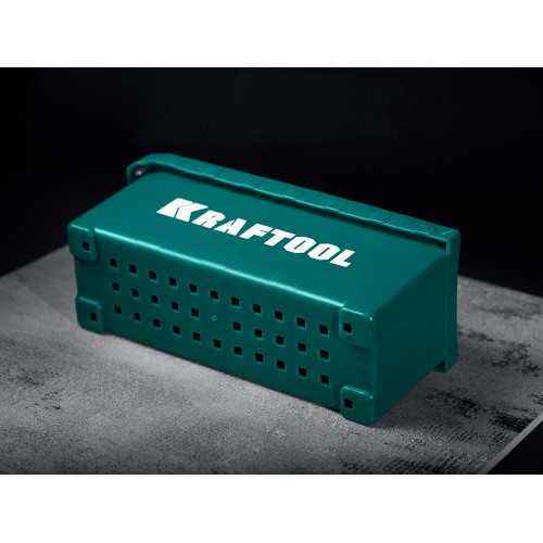 KRAFTOOL 280х115 мм (6шт) - 480х130 мм (6шт), набор нержавеющих гребенок со сменной 2к ручкой, в пластиковом кейсе (33268-H12)