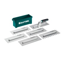 KRAFTOOL 280х115 мм, набор нержавеющих гребенок (6шт) со сменной 2к ручкой, в пластиковом кейсе (33268-H6)