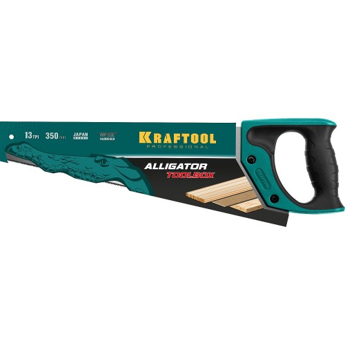 KRAFTOOL Alligator Toolbox 13, 350 мм, ножовка по дереву (15227-35)