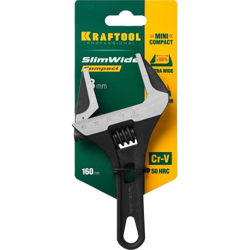 KRAFTOOL SlimWide Compact, 160/44 мм, разводной ключ (27266-25)