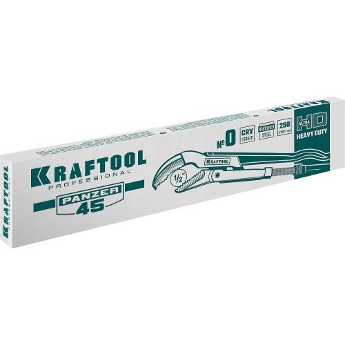 KRAFTOOL PANZER-45, №0, 1/2″, 240 мм, трубный ключ с изогнутыми губками (2735-05)