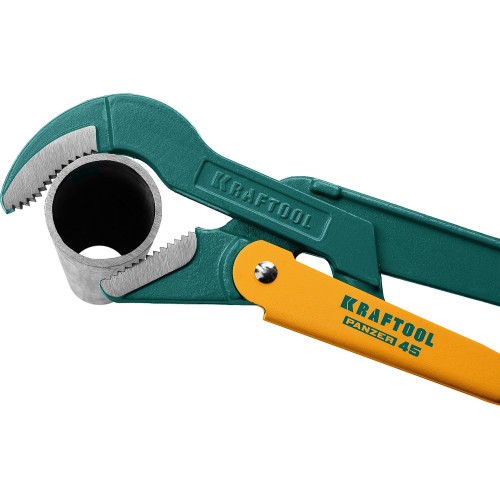 KRAFTOOL PANZER-45, №0, 1/2″, 240 мм, трубный ключ с изогнутыми губками (2735-05)