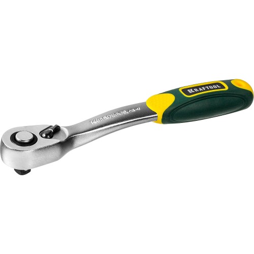 KRAFTOOL 1/4″, 72 зубца, изогнутая трещотка для торцовых головок, Pro (27795-1/4)