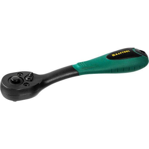 KRAFTOOL 1/4″, 72 зубца, пластиковое покрытие, трещотка для торцовых головок (27796-1/4)