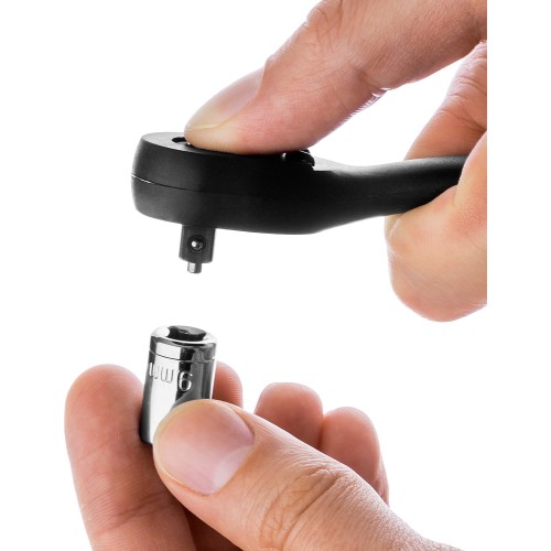 KRAFTOOL 1/4″, 72 зубца, пластиковое покрытие, трещотка для торцовых головок (27796-1/4)