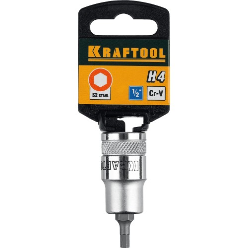 KRAFTOOL HEX, 1/2″, Н4, торцовая бита-головка (27908-04)