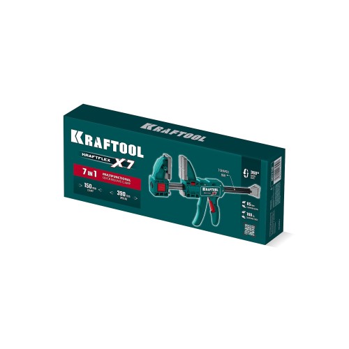 KRAFTOOL KRAFTFLEX X7 150, 150 х 85 мм, многофункциональная быстрозажимная струбцина (32777-150)