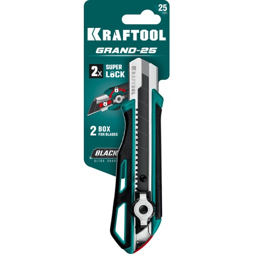 KRAFTOOL Grand-25, 25 мм, нож с сегментированным лезвием (09190)
