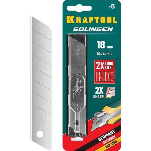 KRAFTOOL 18 мм, 5 шт, сегментированные лезвия (09605-18-S5)