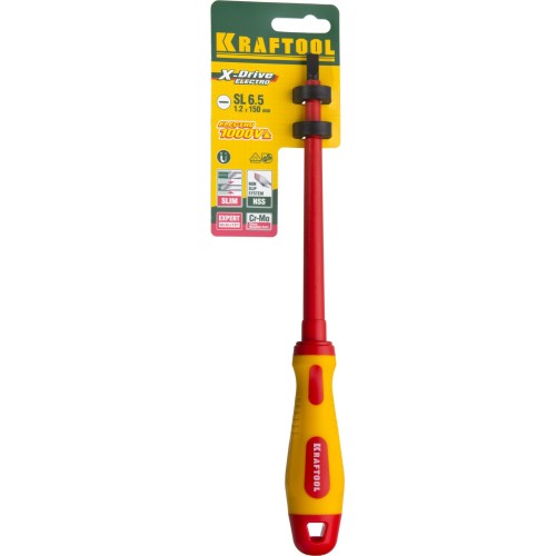 KRAFTOOL SL6.5 х 150 мм, высоковольтная отвертка (250083-6.5-150)