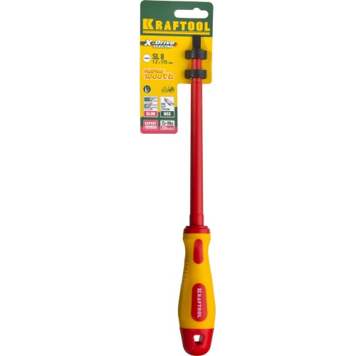 KRAFTOOL SL8 х 175 мм, высоковольтная отвертка (250083-8.0-175)