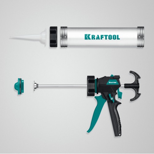 KRAFTOOL ULTRA 310 мл, регулировка силы давления, вариативная антикапельная система, универсальный закрытый пистолет для герметика (06677-31)