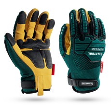 KRAFTOOL PANZER р.L (9), профессиональные комбинированные перчатки, виброзащита, увеличенные противоударные накладки (11298-L)