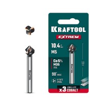 KRAFTOOL EXTREME Со5-А, d 10.4 х 50 мм, сталь M35, U-образная спираль, для раззенковки М5, Конусный зенкер (29734-5)