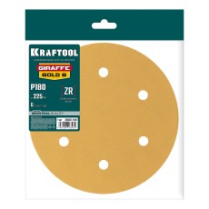 KRAFTOOL Giraffe GOLD-6 225 мм, Р180, шлифовальный круг на липучке, 6 отв. (35652-180)