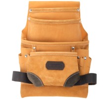 KRAFTOOL натуральная кожа, поясная сумка для инструментов с 10 карманами (1-38531)