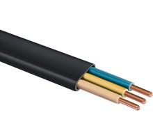 ЗУБР ВВГ-Пнг(А)-LS, 3 x 1.5 мм2, 50 м, ГОСТ 31996-2012, плоский, силовой кабель с пониженным дымо-газовыделением, Профессионал (60008-50)