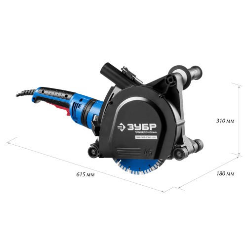 ЗУБР d 180 мм, 2100 Вт, 45 мм, штроборез (бороздодел), метал. ящик, Профессионал (ЗШ-П45-2100 ПВТК)