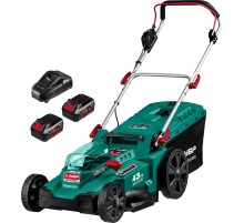 ЗУБР С1-18, 36 В, 43 см, 2х18 В АКБ (4 А·ч), бесщеточная газонокосилка (ГКЛ-4336-42)