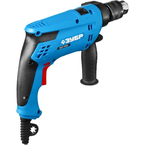 Дрель удар, ЗУБР Профессионал ЗДУ-680 ЭРКМ2, патрон 13мм, реверс, сталь-10мм/бетон-13мм/дерево-20мм, 0-3000 об/мин, 0-48000 уд/мин, 680 Вт, кейс