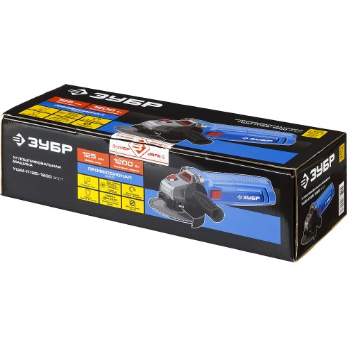 ЗУБР 1200 Вт, d125 мм, УШМ, регулировка оборотов, Профессионал (УШМ-П125-1200 ЭПСТ)