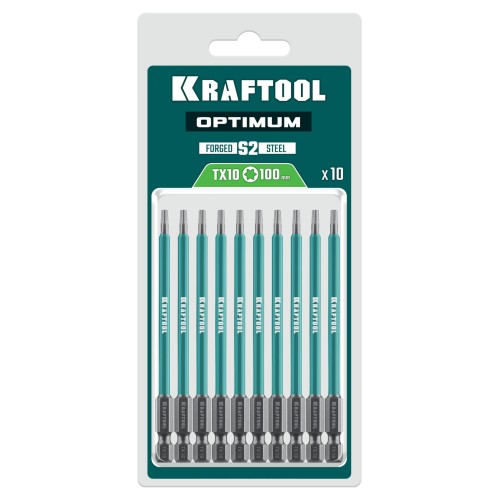 KRAFTOOL OPTIMUM TX 10, 100 мм, 10 шт, биты (26126-10-100-S10)