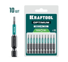 KRAFTOOL OPTIMUM TX 10, 50 мм, 10 шт, биты (26126-10-50-10)