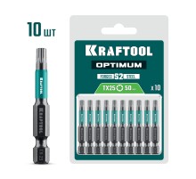 KRAFTOOL OPTIMUM TX 25, 50 мм, 10 шт, биты (26126-25-50-10)