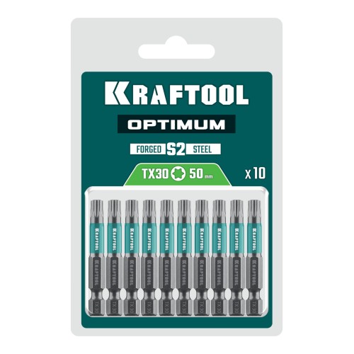 KRAFTOOL OPTIMUM TX 30, 50 мм, 10 шт, биты (26126-30-50-10)
