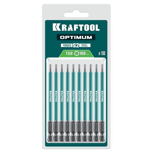 KRAFTOOL OPTIMUM TX 8, 100 мм, 10 шт, биты (26126-8-100-S10)