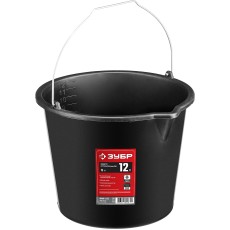 ЗУБР 12 л, высокопрочное с носиком, строительное пластиковое ведро (06093-12)