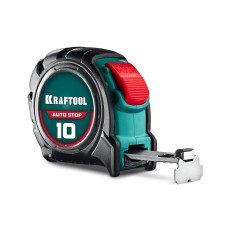KRAFTOOL AutoStop 10м х 25мм, профессиональная рулетка с автостопом (3412-10-25)