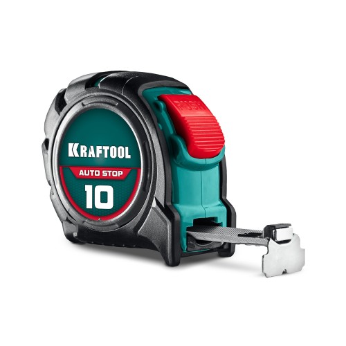 KRAFTOOL AutoStop 10м х 25мм, профессиональная рулетка с автостопом (3412-10-25)