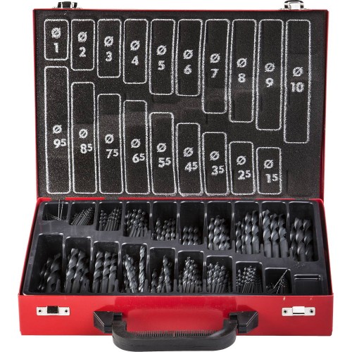 ЗУБР Техник, 370 шт, (1-10 мм), сталь Р4М2, класс В, мет.бокс, набор сверл по металлу (4-29605-H370-M)