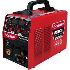 ЗУБР MIG & CUT 5-в-1, MIG / MAG, PLASMA CUT, FCAW, MMA, TIG, 220 А, полуавтомат сварочный, с газом / без газа, горелка ПСГ-220 (ПСГ-М9-220-Р)
