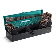 KRAFTOOL Cobalt, 118 шт, (1-13 мм), сталь М42, HSS-Co(8%), набор сверл по металлу (29656-H118)