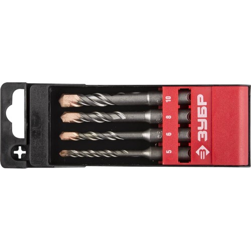 ЗУБР 4 шт: 5/6/8/10х110 мм, набор SDS-plus буров, Профессионал (29314-H4-1)