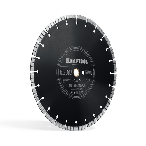 KRAFTOOL BETON 500 мм (25.4/20 мм, 12х4.0 мм), алмазный диск (36686-500)