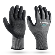 KRAFTOOL CUT PROTECT, XL (10), перчатки с кевларовой нитью для защиты от порезов, с рельефным латексным покрытием (11245-XL)