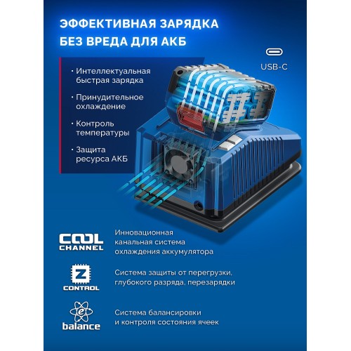 ЗУБР 20 В, 350 Н·м, 2 АКБ LMS (4 А·ч), бесщеточный ударный гайковерт, кейс, ПРОФЕССИОНАЛ (GB-350-42)