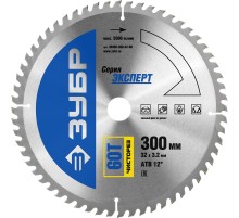 ЗУБР Чисторез, 300 x 32 мм, 60Т, пильный диск по дереву, Профессионал (36905-300-32-60)