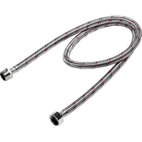 ЗУБР 1/2″, 1 м, гайка-штуцер, гибкая подводка для воды (51005-G/S-100)