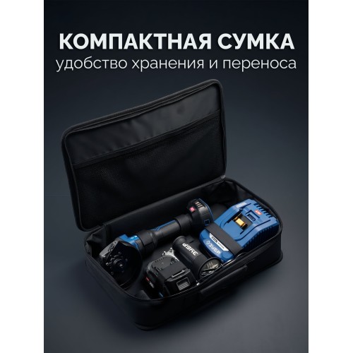 ЗУБР 20 В, ″Сотка″ d105 мм, 1 АКБ LMS (2 А·ч), компактная УШМ, сумка, Профессионал (AB-100-850-21)