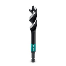 KRAFTOOL 3-Wave d14 мм, трехзаходное сверло по дереву с резьбовым центрующим острием (29513-14)